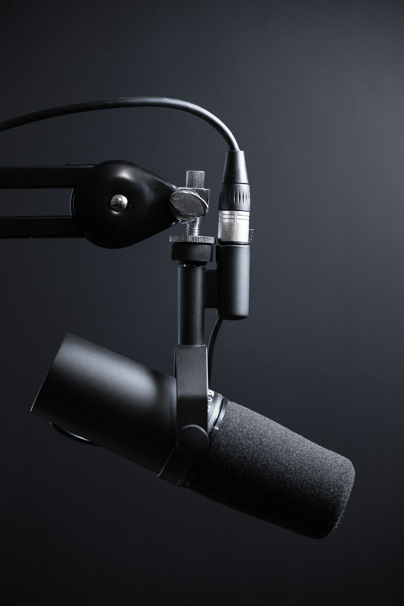 Recording studio with microphone